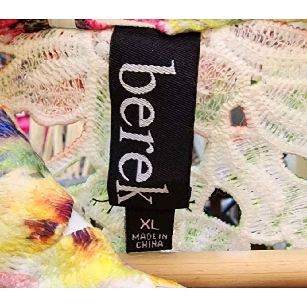 Women's Berek Garden Floral Lace Jacket Tunic Top Coverup, Size‎ XL - Picture 13 of 14